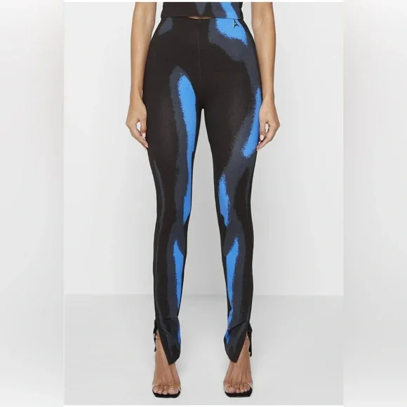 Body Print Leggings - White/Blue - Picture 4 of 8